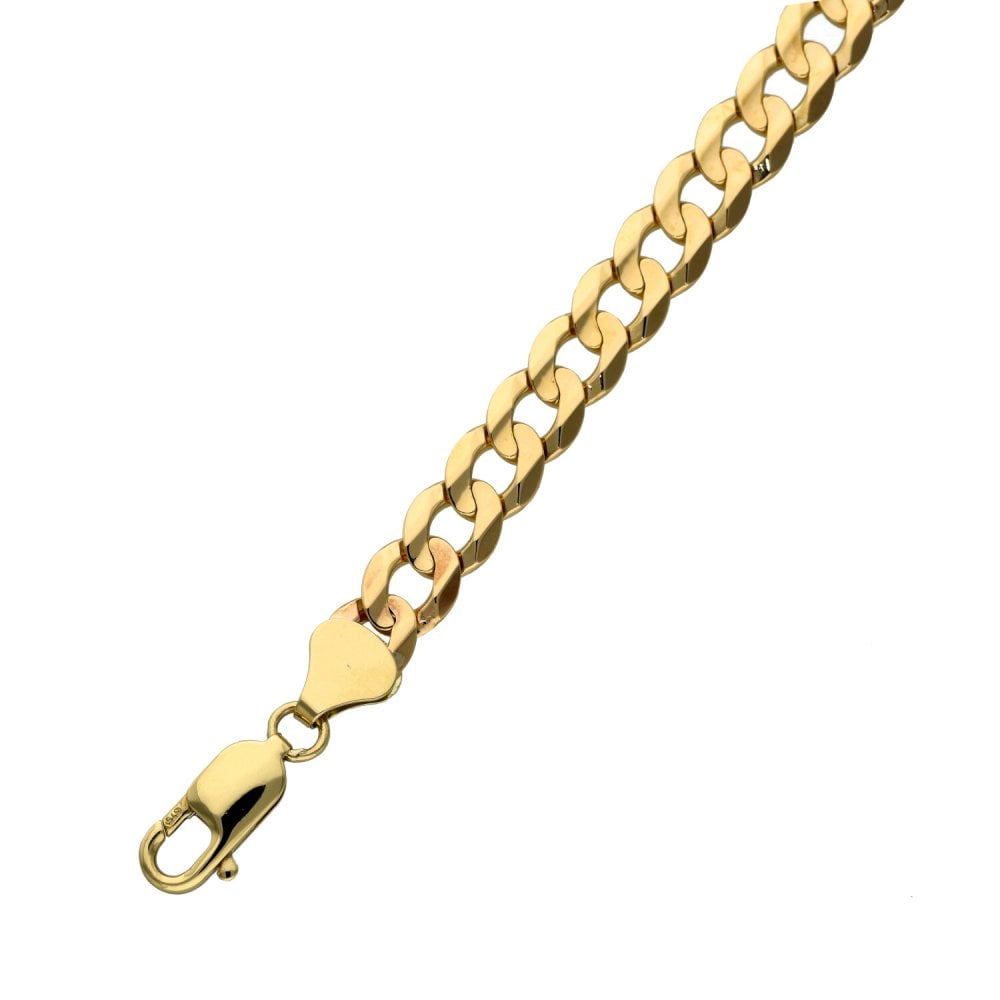 9ct Yellow Gold 8" Curb Bracelet - 13.7g