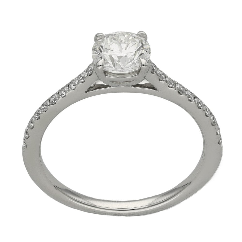 Ladies Platinum 1.10ct Certified Diamond Engagement Ring - J/VS1