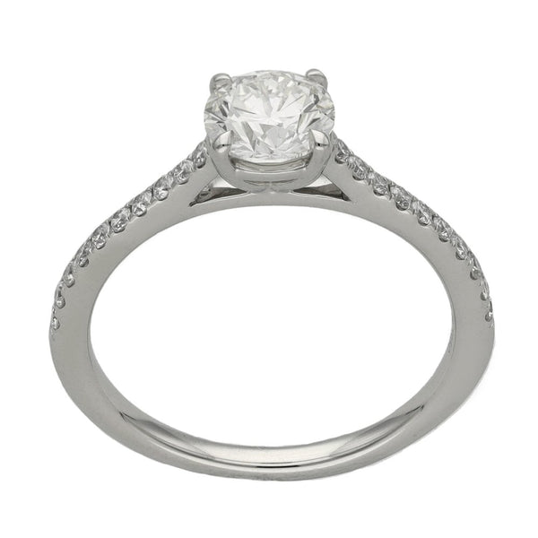 Ladies Platinum 1.10ct Certified Diamond Engagement Ring - J/VS1