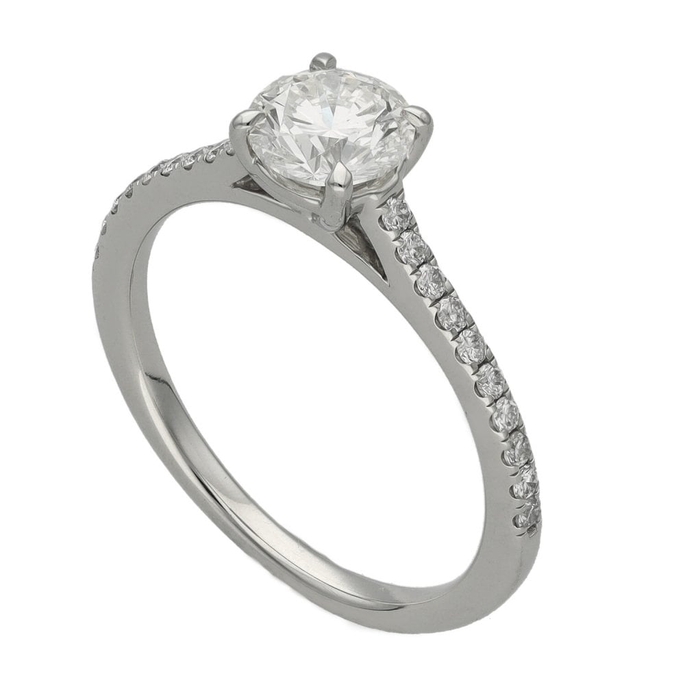Ladies Platinum 1.10ct Certified Diamond Engagement Ring - J/VS1