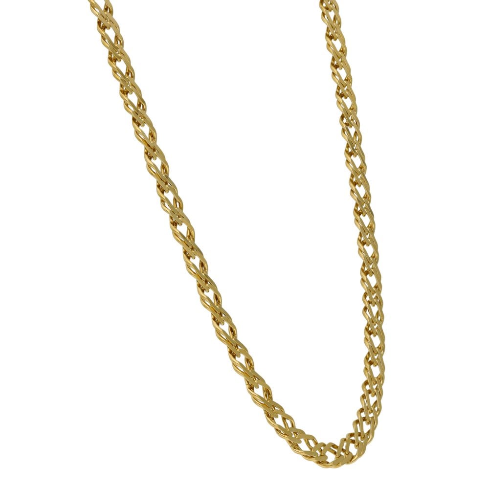 9ct Yellow Gold 18" Double Curb Chain -  11.3g