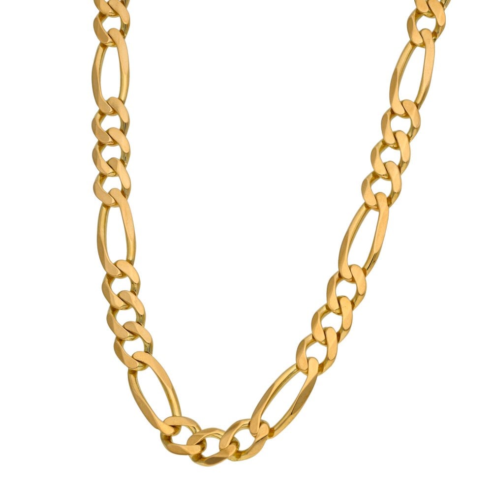 9ct Yellow Gold 20" Figaro Chain - 31.7g