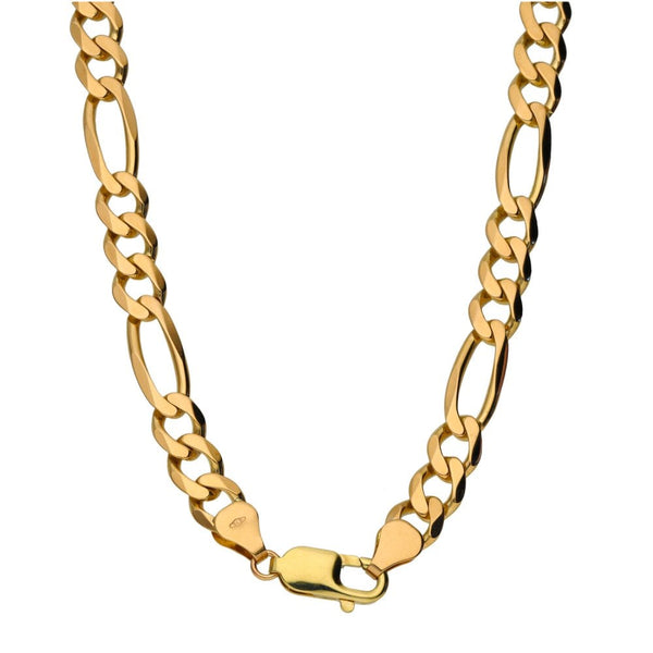 9ct Yellow Gold 20" Figaro Chain - 31.7g
