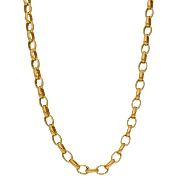9ct Yellow Gold 20" Oval Link Belcher Chain - 5.9g
