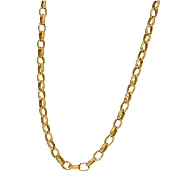 9ct Yellow Gold 20" Oval Link Belcher Chain - 5.9g
