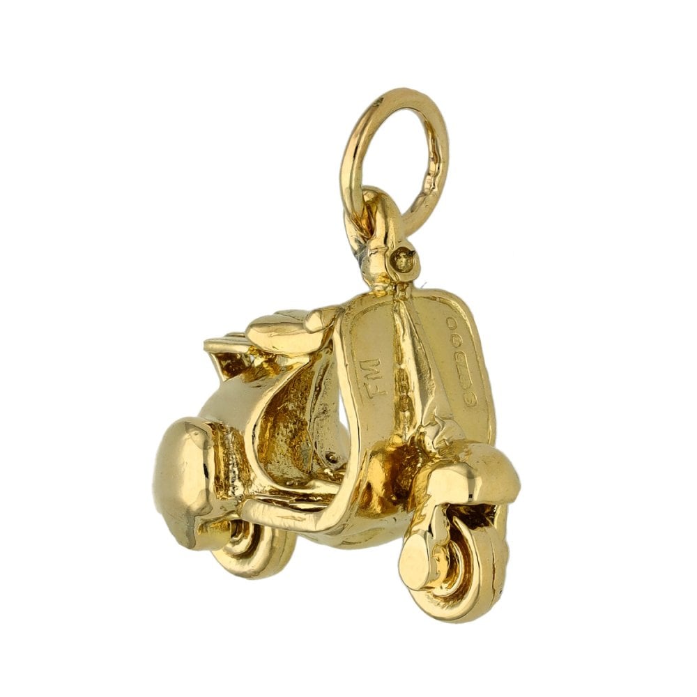 9ct Yellow Gold Scooter Charm - 4.0g