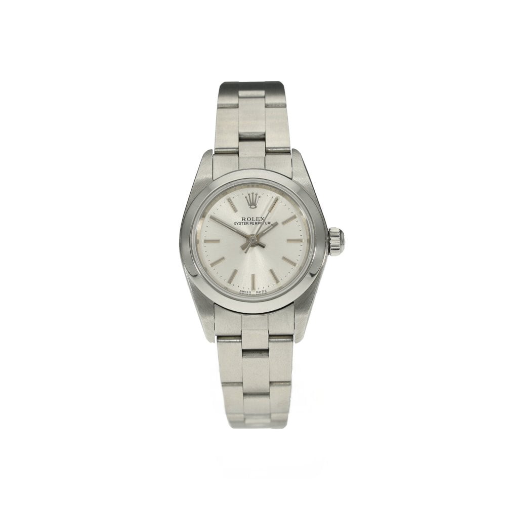 Oyster Perpetual 76080 - Ladies Watch - Silver Dial - 2001