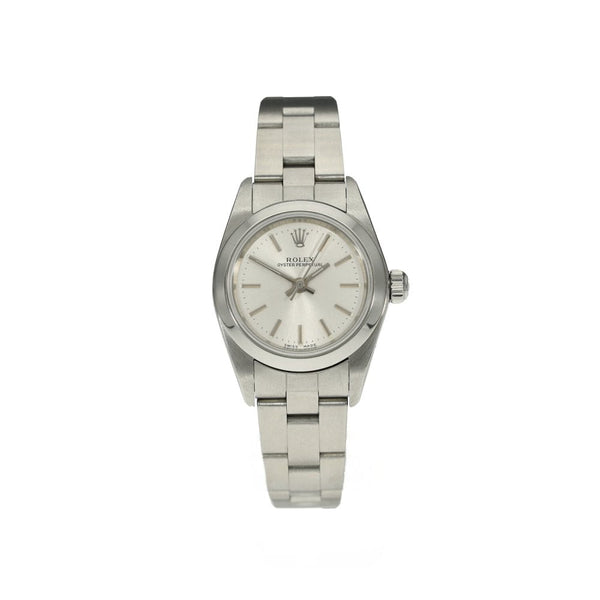 Oyster Perpetual 76080 - Ladies Watch - Silver Dial - 2001
