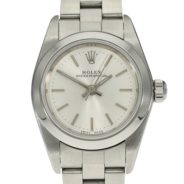 Oyster Perpetual 76080 - Ladies Watch - Silver Dial - 2001