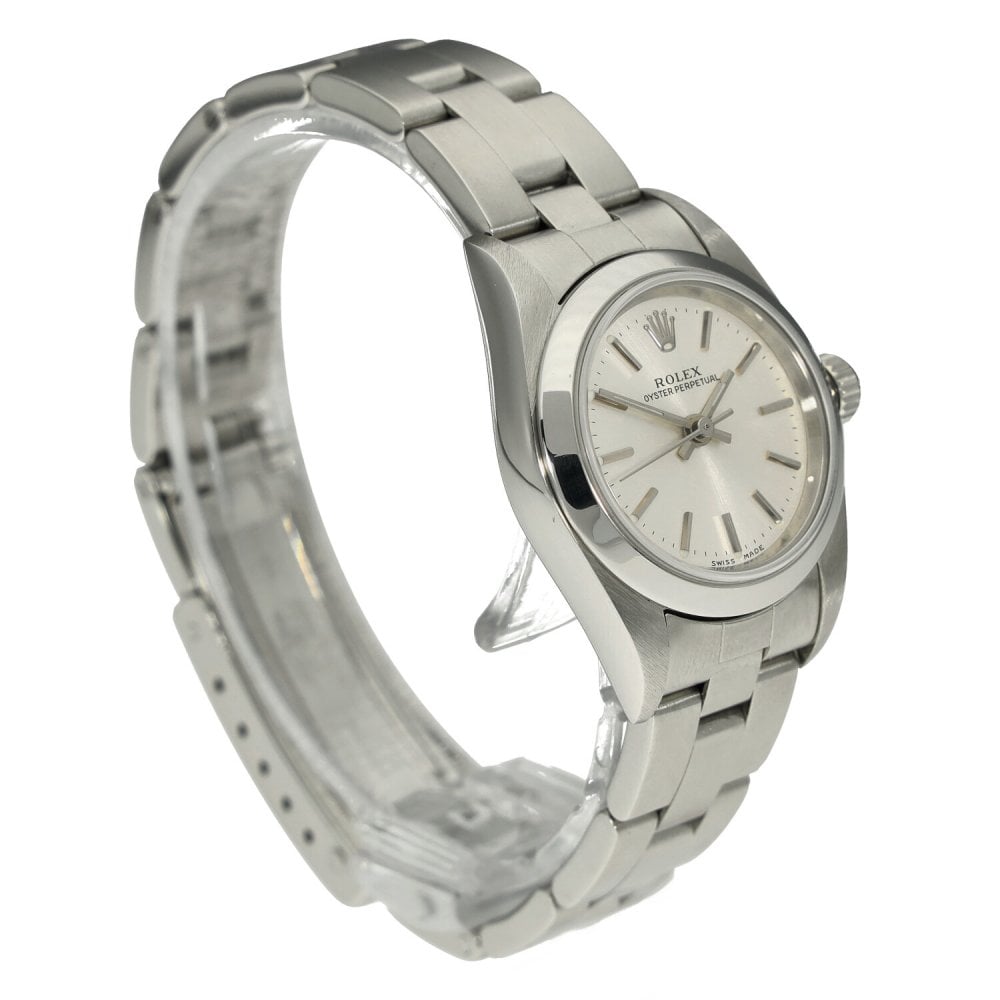 Oyster Perpetual 76080 - Ladies Watch - Silver Dial - 2001
