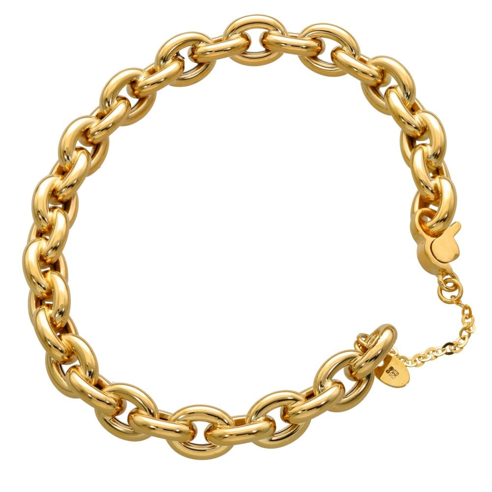 9ct Yellow Gold Trace Style Torque Bangle - 17cm - 8.3g