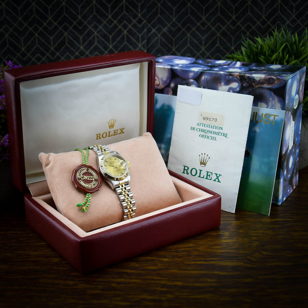 Datejust 69173 - Ladies Watch - Gold Dial - 1993