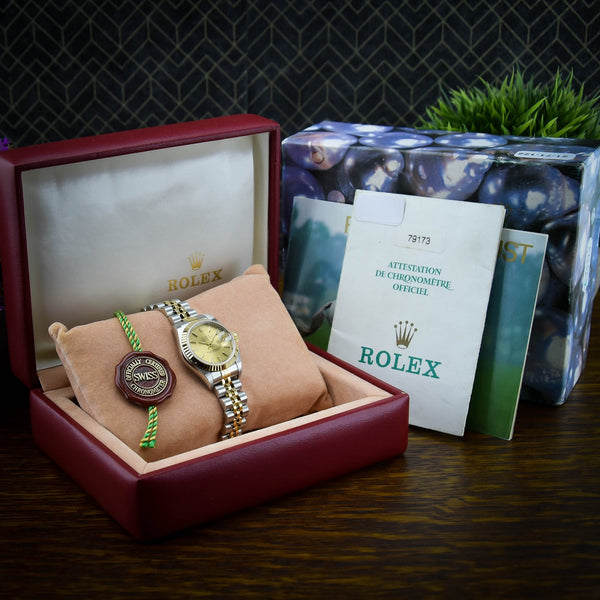 Datejust 79173 - Ladies Watch - Gold Dial - 2002