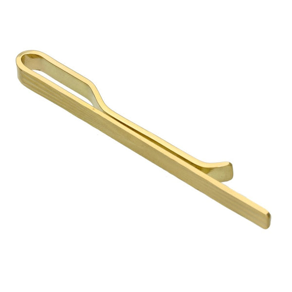 9ct Yellow Gold Sunburst Effect Tie Slide - 3.7g