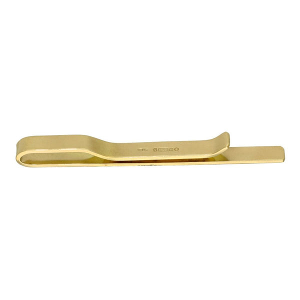 9ct Yellow Gold Sunburst Effect Tie Slide - 3.7g
