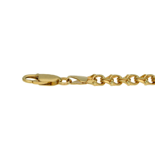 Ladies 9ct Yellow Gold 7.5" Double Curb Bracelet - 13.7g
