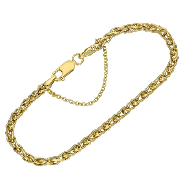 9ct Yellow & White Gold 8" Spiga Bracelet - 11.5g