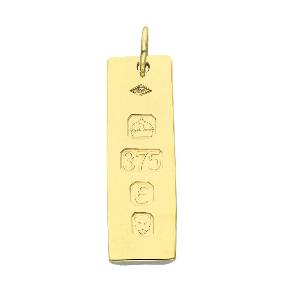 9ct Yellow Gold Ingot Pendant - 3.1g