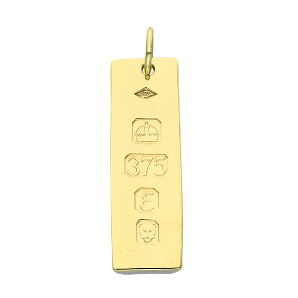 9ct Yellow Gold Ingot Pendant - 3.1g