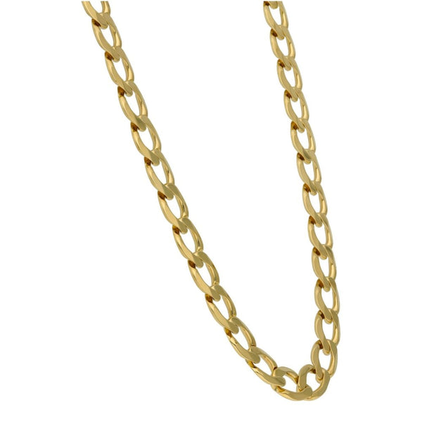 9ct Yellow Gold Curb Chain - 18" - 33.2g