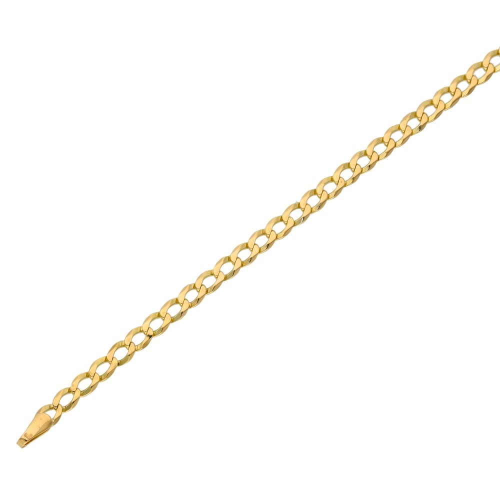 9ct Yellow Gold 8" Curb Bracelet - 3.5g