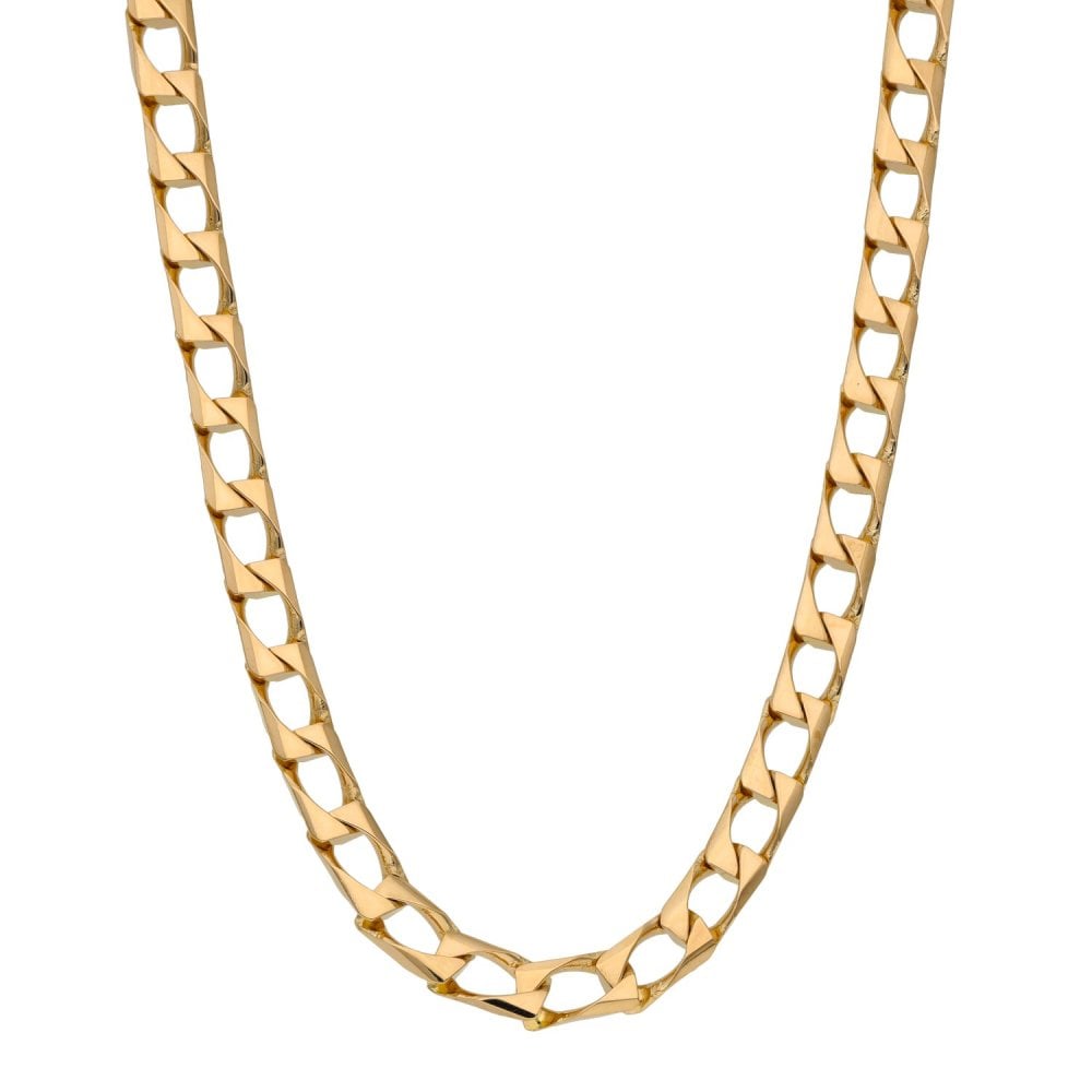 9ct Rose Gold 22" Open Link Curb Chain - 34.0g