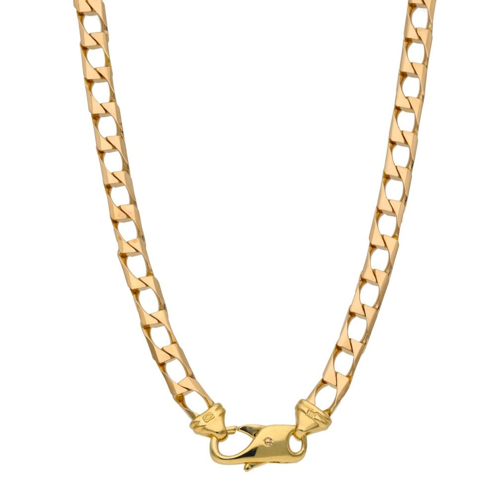 9ct Rose Gold 22" Open Link Curb Chain - 34.0g