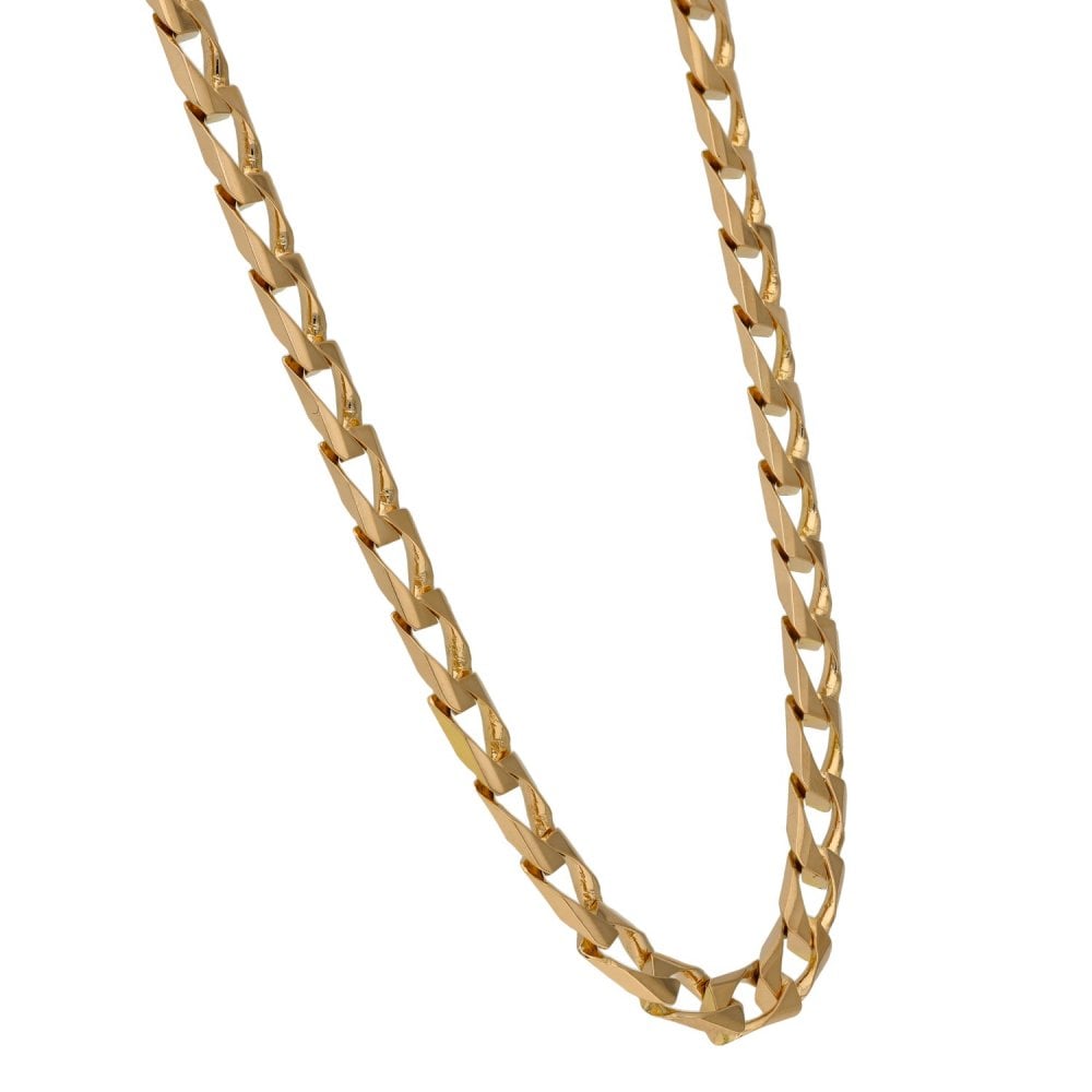 9ct Rose Gold 22" Open Link Curb Chain - 34.0g