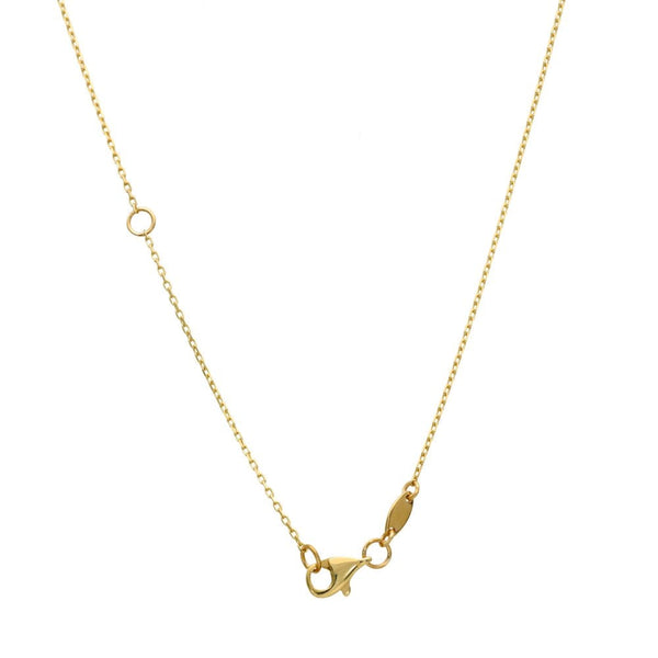 9ct Yellow Gold Compass Pendant & 16"/18" Trace Chain