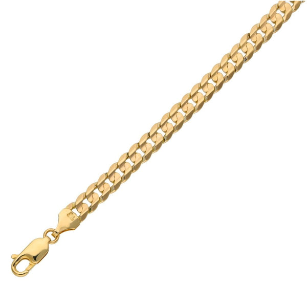 9ct Yellow Gold 8" Curb Bracelet - 9.7g