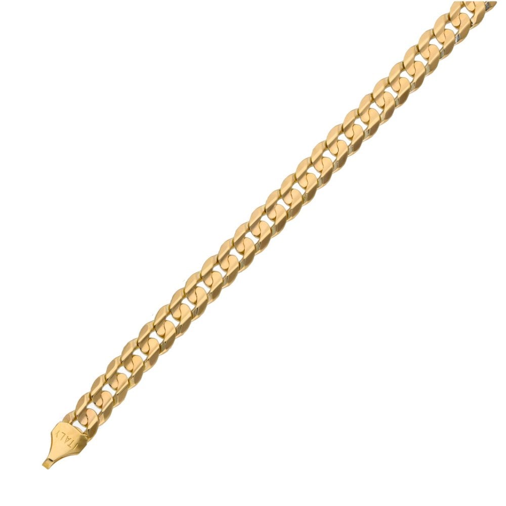 9ct Yellow Gold 8" Curb Bracelet - 9.7g