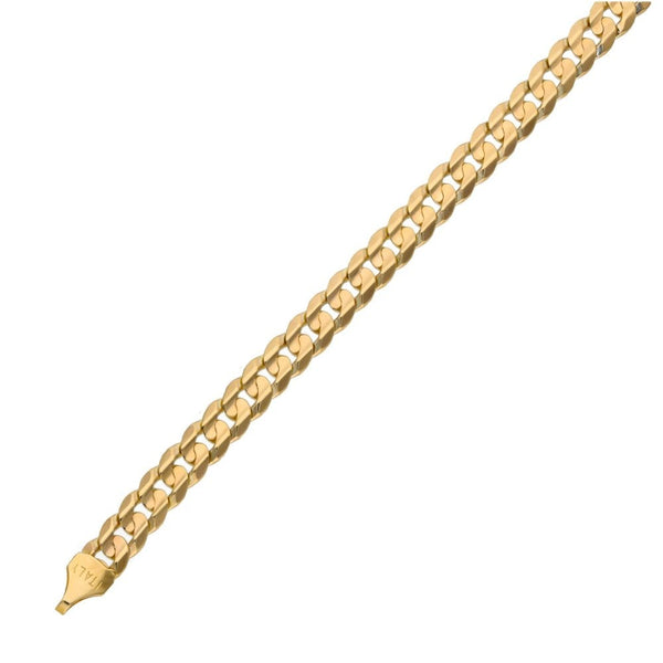 9ct Yellow Gold 8" Curb Bracelet - 9.7g