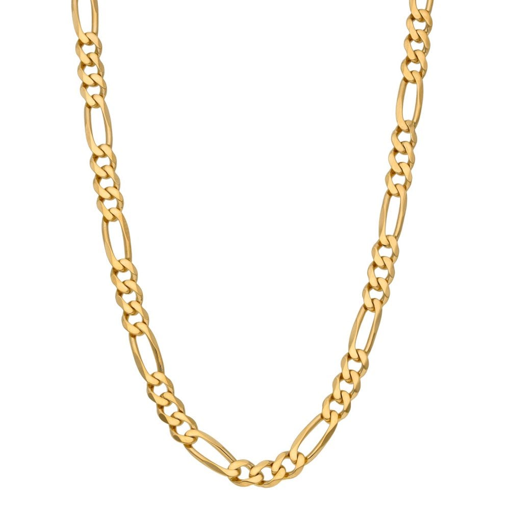 9ct Yellow Gold Figaro Chain - 20" - 16.2g