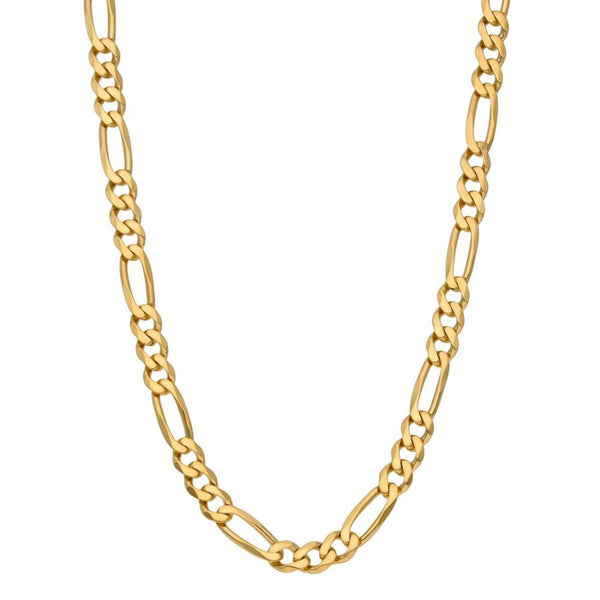 9ct Yellow Gold Figaro Chain - 20" - 16.2g