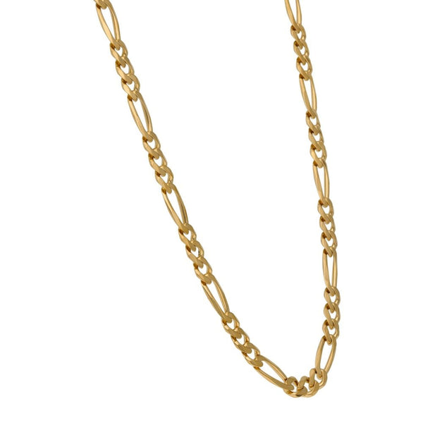 9ct Yellow Gold Figaro Chain - 20" - 16.2g