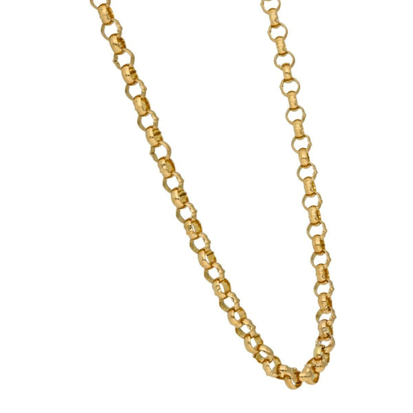 9ct Yellow Gold Round Belcher Chain - 18" - 17.9g