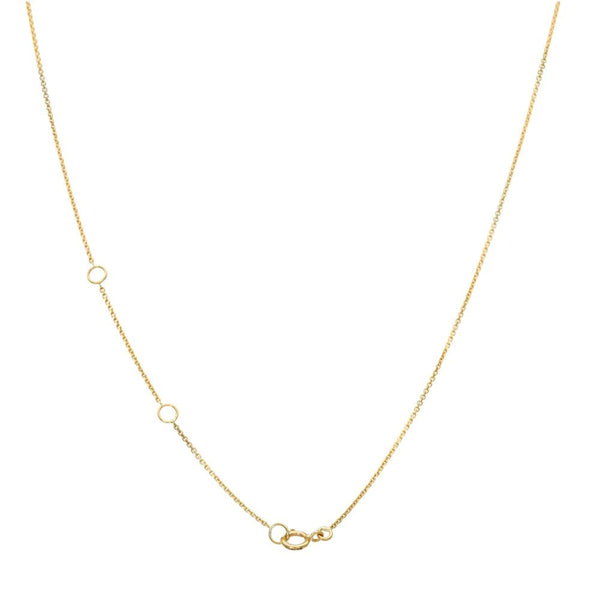 9ct Yellow Gold Diamond Fern Pendant & Chain - 16/18" - 0.04ct