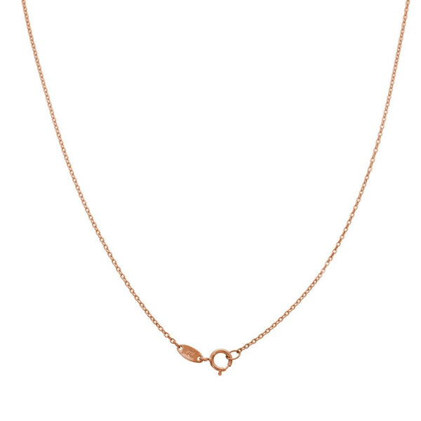 Ladies 9ct Rose Gold Heart Slider & 17" Trace Chain