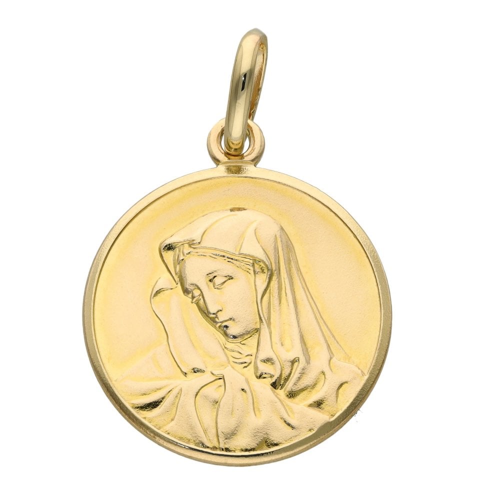 9ct Yellow Gold Madonna Pendant - 4.4g