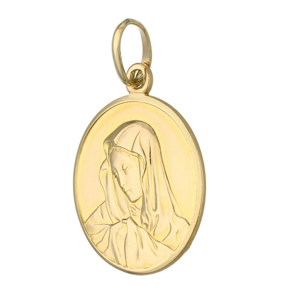 9ct Yellow Gold Madonna Pendant - 4.4g