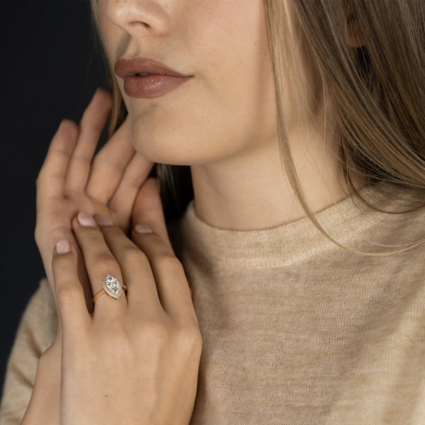 Ladies 18ct Rose Gold Round Brilliant Diamond Ring - 1.05ct