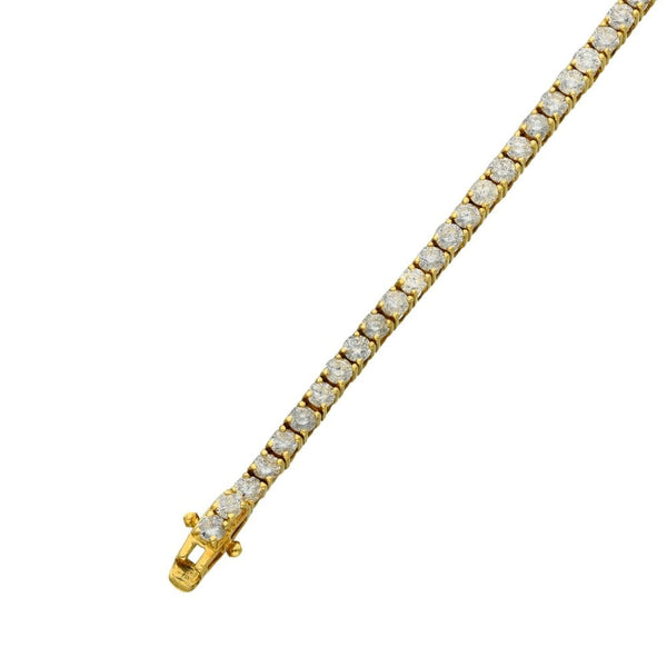 Ladies 18ct Yellow Gold Diamond Tennis Bracelet - 3.00ct