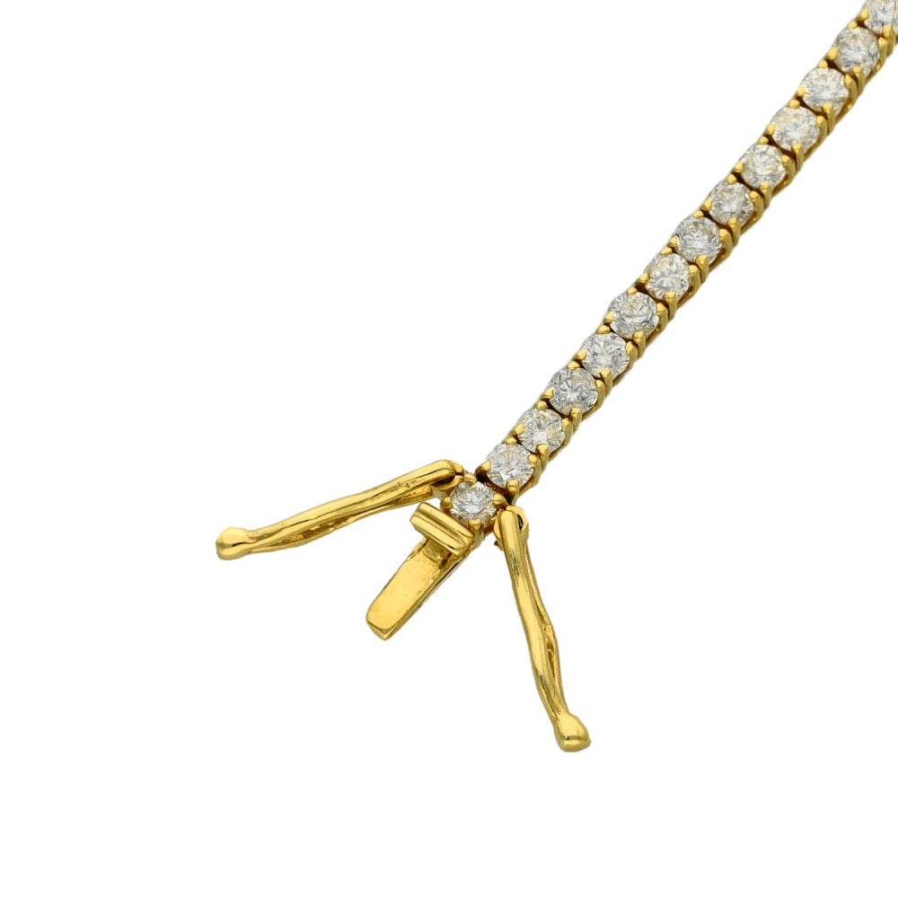 Ladies 18ct Yellow Gold Diamond Tennis Bracelet - 3.00ct