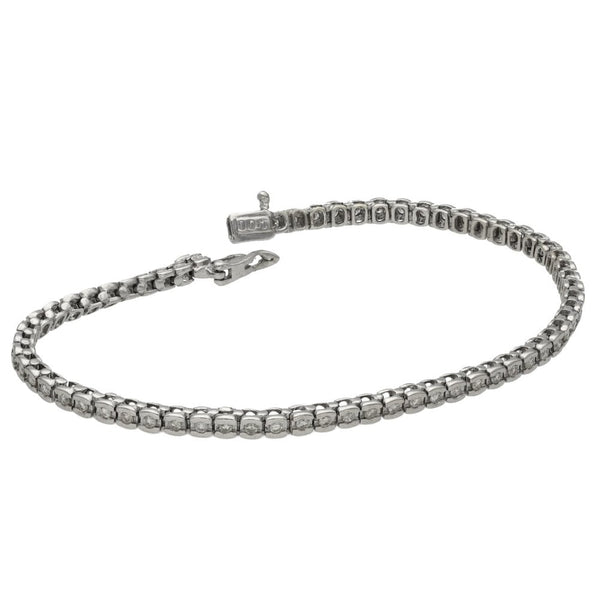 Ladies 18ct White Gold Diamond Tennis Bracelet - 1.00ct - 7.5"
