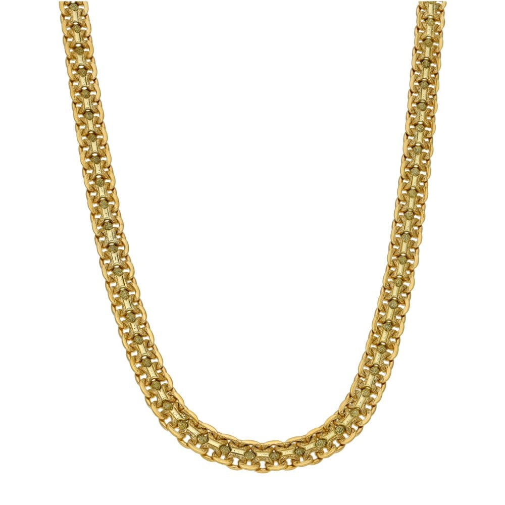 9ct Yellow Gold Kiss Link Chain - 26.8g - 18"