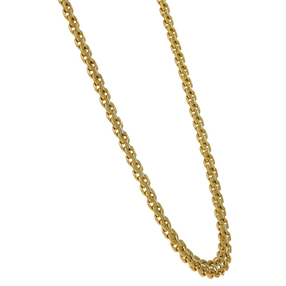9ct Yellow Gold Kiss Link Chain - 26.8g - 18"