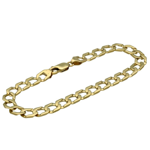 Gents 9ct Yellow Gold Curb Bracelet - 9" - 15.0g