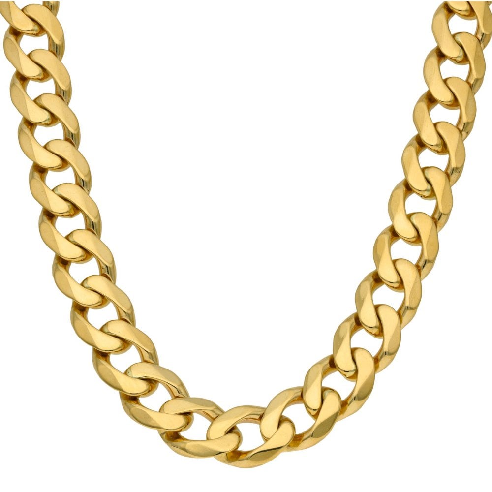 Gents 9ct Yellow Gold Curb Chain - 24" - 138.5g