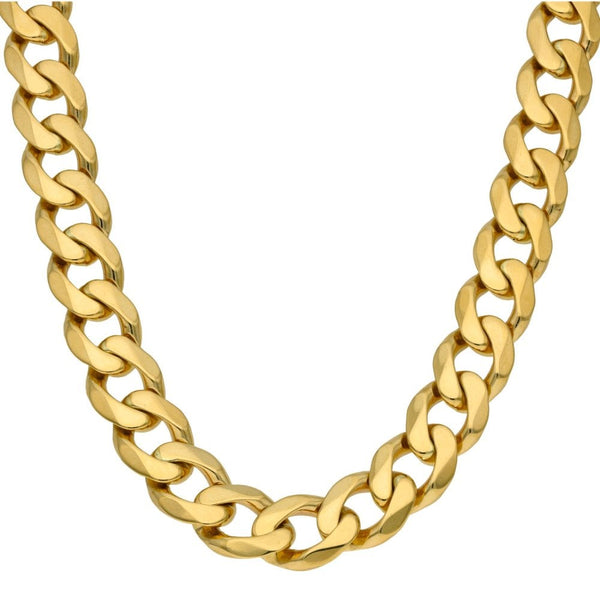 Gents 9ct Yellow Gold Curb Chain - 24" - 138.5g