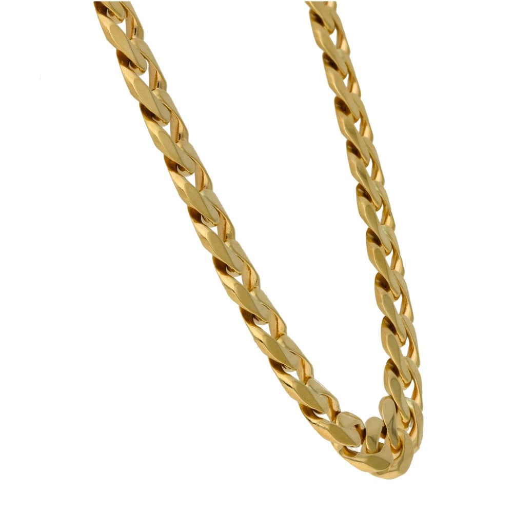 Gents 9ct Yellow Gold Curb Chain - 24" - 138.5g